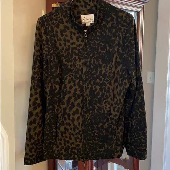 Linea Jackets & Blazers - Linea Animal Print Lightweight Jacket EUC